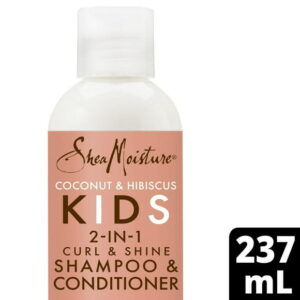 SheaMoisture Kids Coconut & Hibiscus 2 in 1 Shampoo and Conditioner, 237 ML Shampoo + Conditioner