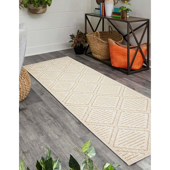 ECARPET Jute Style Area Rug for Bedroom, Living Room, Dining Room Tosca Collection