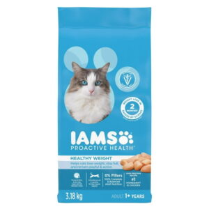 IAMS PROACTIVE HEALTH Healthy Weight Adult Dry Cat Food â?? With Chicken, 1.59-7.26kg