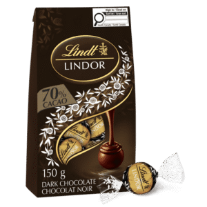 Lindt LINDOR 70% Cacao Dark Chocolate Truffles, 150-Gram Bag, 150 g