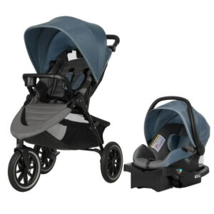 Evenflo Folio3 Stroll & Jog Travel System With LiteMax 35 Infant Car Seat (4-50 lbs)
