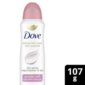 Dove Advanced Care Powder Soft Scent Dry Spray Antiperspirant, 107g Antiperspirant