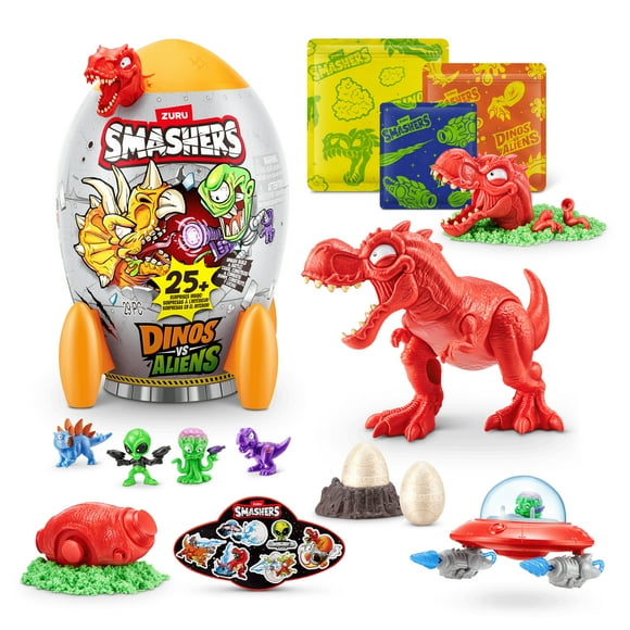 Smashers Dino vs Aliens Medium by ZURU, Smashable Egg Toy for Boys
