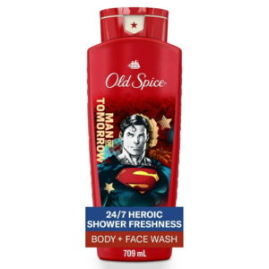 Old Spice Cleansing Body Wash for Men, 24/7 Shower Fresh with Lasting Scent, 2 in 1 Body and Face Wash, Rich Lather, Superman, Bright Citrus and Cosmos Scent, 709ML