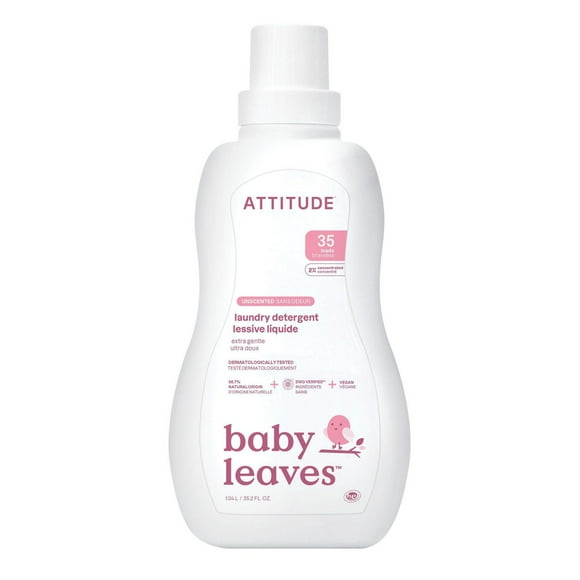 ATTITUDE baby leaves, Laundry Detergent, Unscented, 1.04 L
