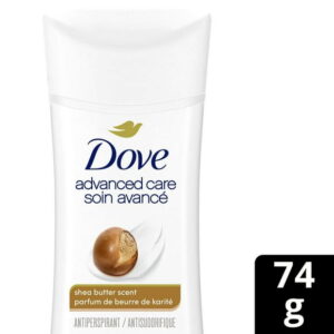 Dove Advanced Care Antiperspirant Deodorant for Women Shea Butter Scent with Pro-Ceramide Technology for Soft, Resilient Skin, 74g