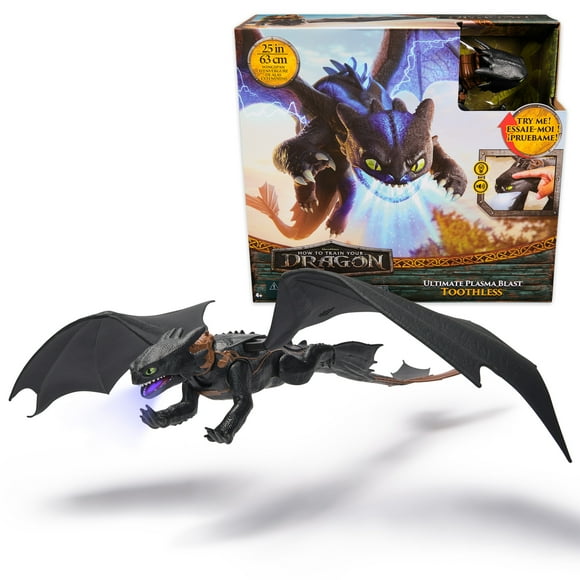 Dreamworks Dragons, How to Train Your Dragon, Ultimate Plasma Blast Toothless, 25 Wings with Lights & Sounds Action Figure, Kids Toys for Boys Ages 4 and up, Dreamworks Dragons, How to Train Your Dragon, Ultimate Plasma Blast Toothless, 25 Wings with Lights & Sounds Action Figure, Kids Toys for Boys Ages 4 and up