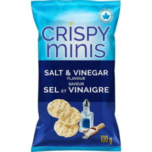 Quaker Crispy Minis Brown Rice Chips Salt & Vinegar, 100 g.