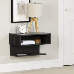 South Shore Fusion Floating Nightstand Gray Oak