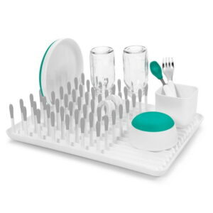 OXO Tot - Baby Bottle Drying Rack - Ideal for Ustensils, Straws, Cups, Medicine Droppers - Baby Feeding Equipment - Grey