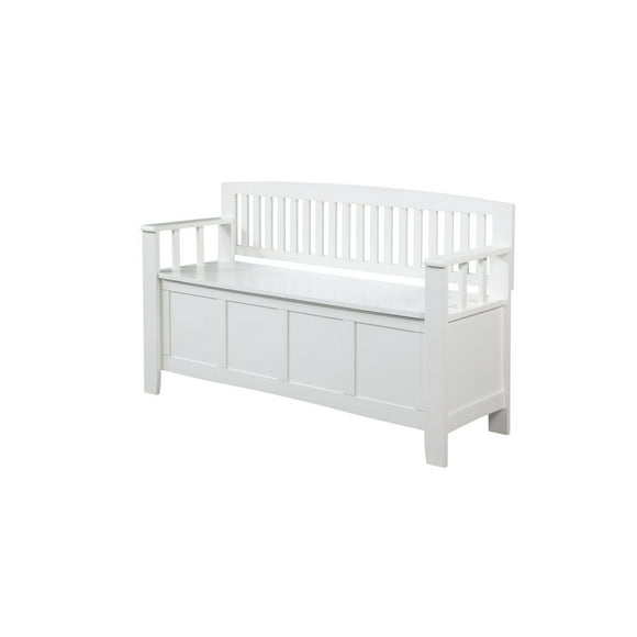 Flora White Storage Bench