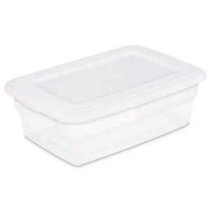Sterilite 11.4 L Storage Box- White, 11.4L