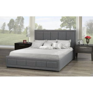 Westley Queen Platform Bed with Lift Storage, Grey