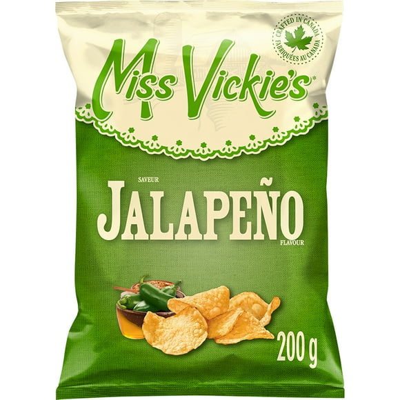Miss Vickie's Jalapeño Kettle Cooked Potato Chips, 200 g.