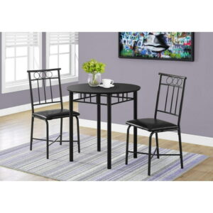 Monarch Specialties Black Metal Dining Set