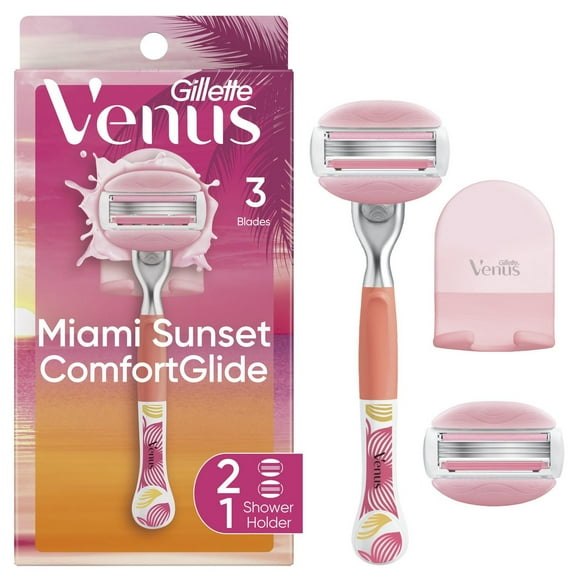 Venus Miami Sunset Comfortglide, 1 Women's Razor, 2 Refills, 1CT