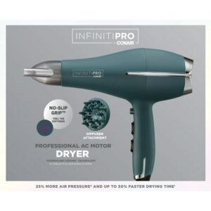 Infinitipro by Conair ® 1875 Watt Salon Performance Tourmaline Ceramic Soft Touch Dryer - gifts for her, Hair Dryer