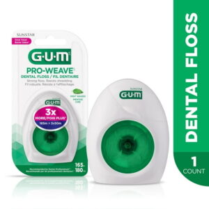 GUM® PRO-Weave® Waxed Dental String Floss, Mint, 165M