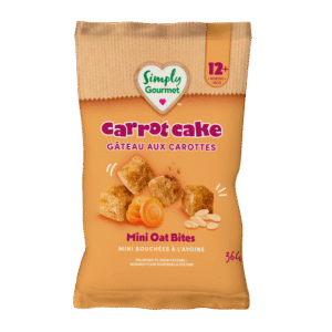 Simply Gourmet Mini Oat Bites Toddler Snack, Carrot Cake, 12+ Months, 36 g, Mini Oat Bites