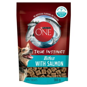 Purina ONE True Instinct Bites Salmon, Training Dog Treats, 198-566 g