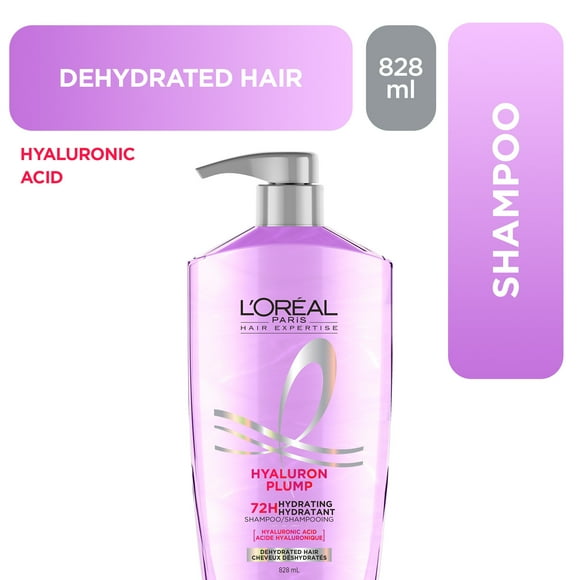 L'Oreal Paris Hair Expertise Hyaluron Plump Shampoo, Rehydrating Shampoo, 828mL
