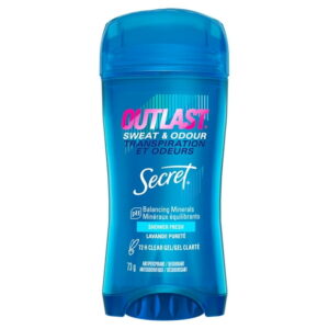 Secret Outlast Clear Gel Antiperspirant Deodorant for Women, Shower Fresh, 73G