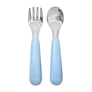Oxo Tot On-The-Go Fork & Spoon Set with Carrying Case- Dusk -12 months +