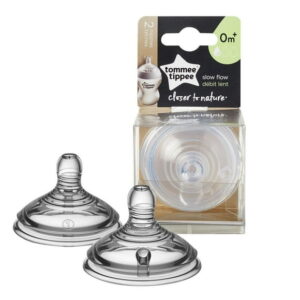Tommee Tippee Closer to Nature Slow Flow Nipple, Breast-like shape, 2ct