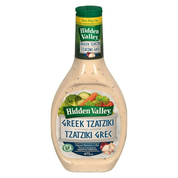 Hidden Valley Greek Tzatziki Creamy Dressing & Dip, Put together a quick, easy dinner anytime when you're stocked up with this Hidden Valley Greek Tzatziki Dressing,, 473ml