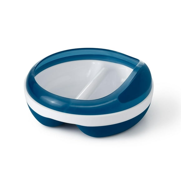 OXO Tot - Divided Feeding Dish - Perfect for Toddlers Learning to Feed Themselves - BPA-free - Baby Mealtime - Navy