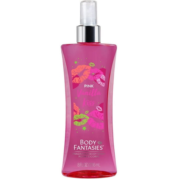 Body Fantasies Signature Pink Vanilla Kiss Fragrance Body Spray, 236 mL