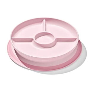 Oxo Tot Stick & Stay Suction Divided Plate - Blossom - 6 months +