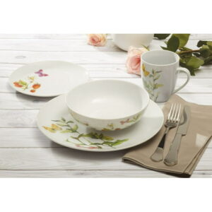 Safdie & Co. Dinnerset Botanical Butterflies