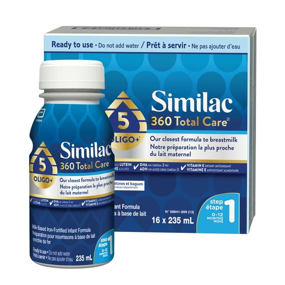 Similac 360 Total Care Step 1 Ready-To-Feed 16x235mL Bottles