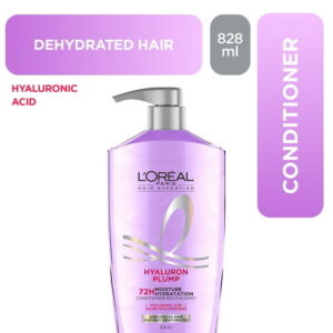 L'Oreal Paris Hair Expertise Hyaluron Plump Conditioner, Fills Hair With 72 h of Moisture, 828 mL