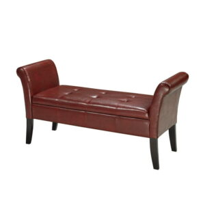 Aahana Hallway Bench with Storage, Red