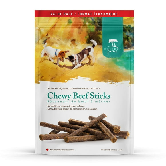 Caledon Farms Chewy Beef Sticks Dog Treats Value Pack 680 grams, 680g