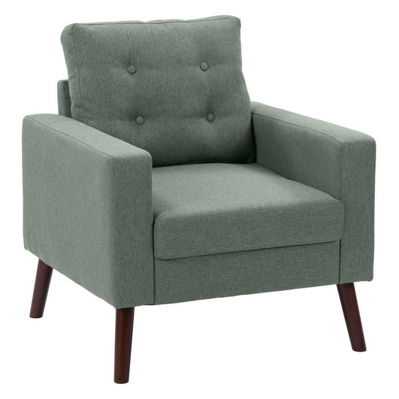 CorLiving Lyla Tufted Indoor Accent Chair with Tapered Wooden Legs