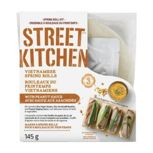Street Kitchen, Vietnamese Spring Roll Kit with Peanut Sauce, 145 G (Shelf Stable), 6 Delicious & authentic Spring Rolls in 20 minutes