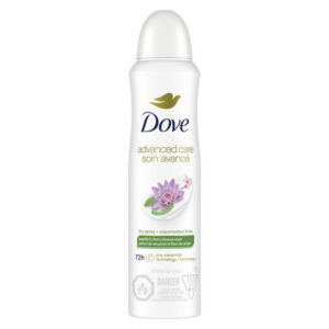 Dove Advanced Care Dry Spray Antiperspirant Deodorant Waterlily & Cherry Blossom Scent for Soft, Resilient Skin