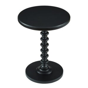 Egan Round Side Table, Black