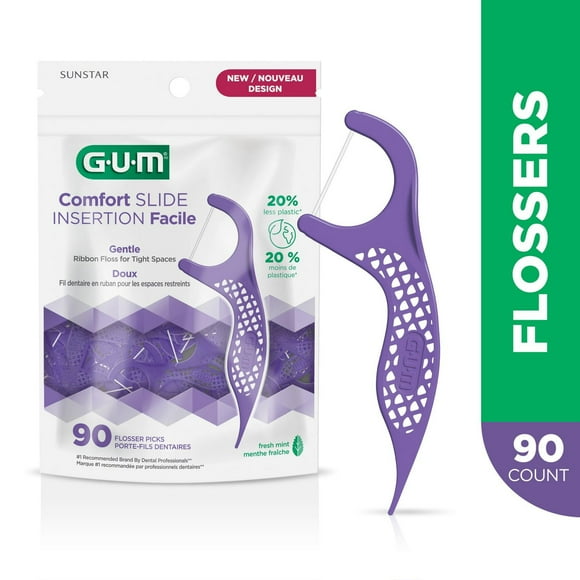 GUM® Comfort Slide Flossers, 90 Count