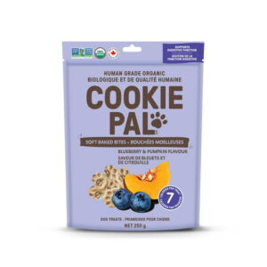 COOKIE PAL Blueberry & Pumpkin Soft Baked Bites Human Grade and Organic Dog Treats 250g, COOKIE PAL B&P 250g