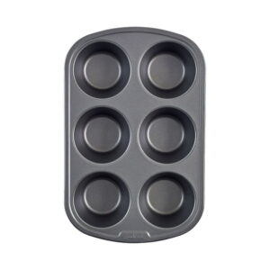 Goodcook Non-Stick Texas Muffin Pan, 6 Cup, Muffin Pan