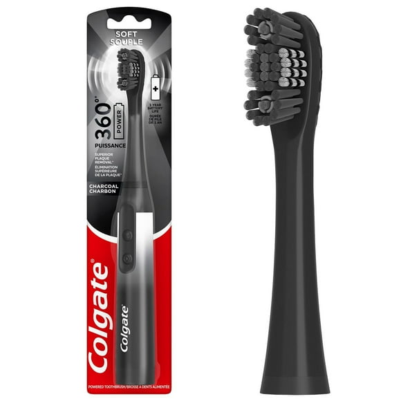 Colgate 360 Charcoal Sonic Powered Battery Toothbrush, Powered Battery Toothbrush
