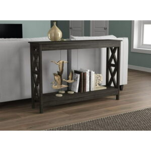 Safdie & Co. Console Table 47.25L Dark Grey 1 Shelf