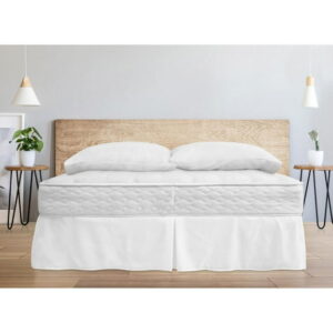 Safdie & Co. Bedskirt Woven Microfiber D White