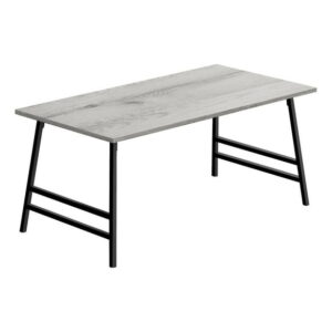 Monarch Specialties Coffee Table, Accent, Cocktail, Rectangular, Living Room, 40"l, Metal, Laminate, Grey, Black, Contemporary, Modern