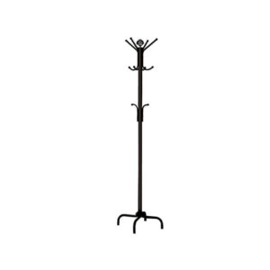 Monarch Specialties Coat Rack, Hall Tree, Free Standing, 12 Hooks, Entryway, 70"h, Bedroom, Metal, Black, Transitional