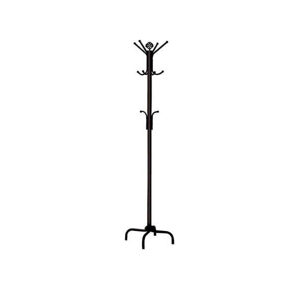 Monarch Specialties Coat Rack, Hall Tree, Free Standing, 12 Hooks, Entryway, 70"h, Bedroom, Metal, Black, Transitional